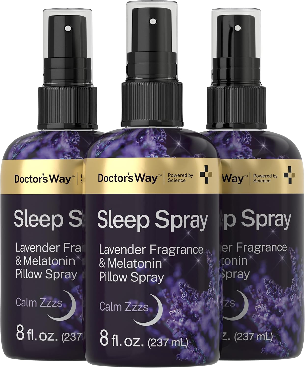 Doctor's Way Sleep Spray 8 fl oz | 3 Pack | with Lavender & Melatonin | Fragrance Pillow Spray | Non-GMO, Gluten Free, Paraben Free