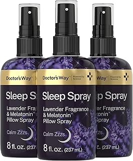 Doctor's Way Sleep Spray 8 fl oz | 3 Pack | with Lavender & Melatonin | Fragrance Pillow Spray | Non-GMO, Gluten Free, Paraben Free