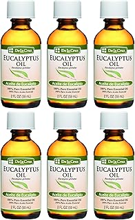 Eucalyptus Essential Oil Aromatherapy for Diffuser or Humidifier 100% Pure Steam Distilled Eucalyptus Globulus 2 FL OZ (6 Bottles)