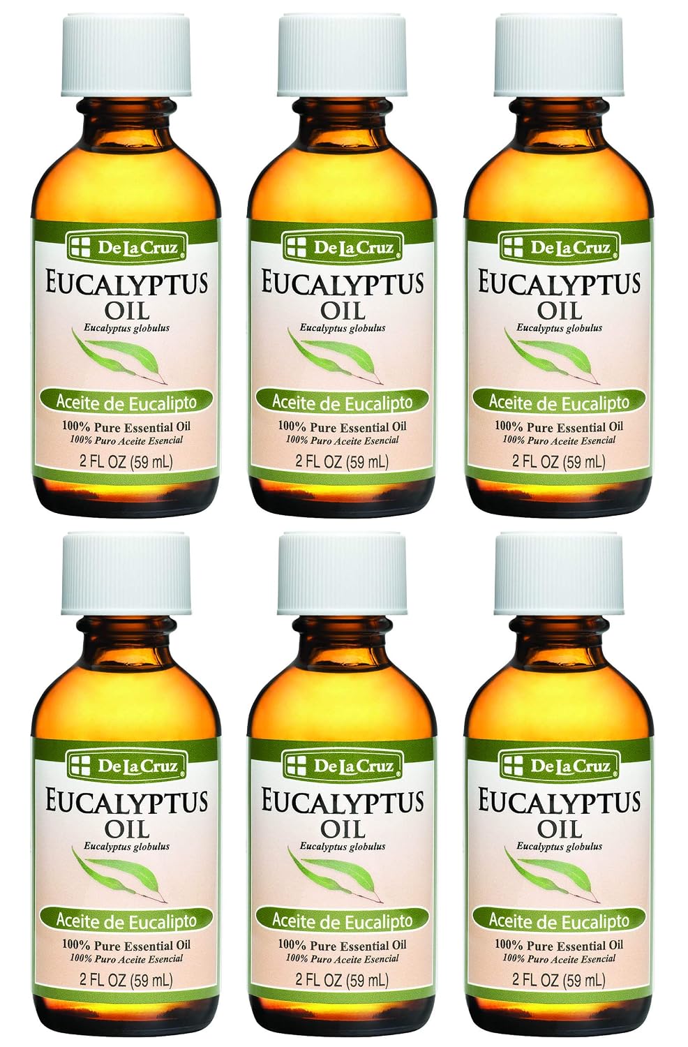Eucalyptus Essential Oil Aromatherapy for Diffuser or Humidifier 100% Pure Steam Distilled Eucalyptus Globulus 2 FL OZ (6