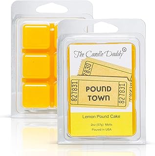 Two Tickets To Pound Town - Lemon Pound Cake Scented Melt - Maximum Scent Wax Melt - 1 Pack -2 Ounces - 6 Cubes Unique Funny Gift for Women, Men, BFF, Wife, Boyfriend Girlfriend, Husband, Partner