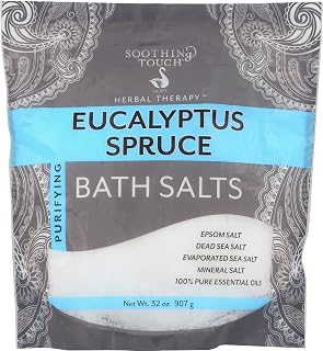 Soothing Touch Eucalyptus Spruce Bath Salts Pouch, 32 Ounce
