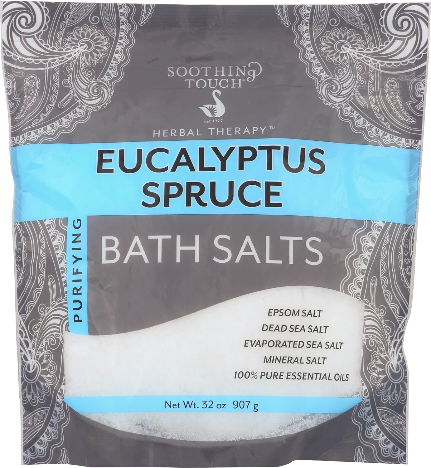 Soothing Touch Eucalyptus Spruce Bath Salts Pouch, 32 Ounce