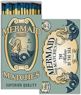 Homart Mermaid Brand Decorative Match Box with Wooden Matches