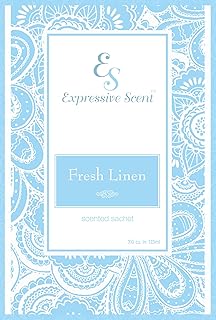 Fresh Linen Scented Sachet Envelope Air Freshener By Expressive Scent - 6 Pack