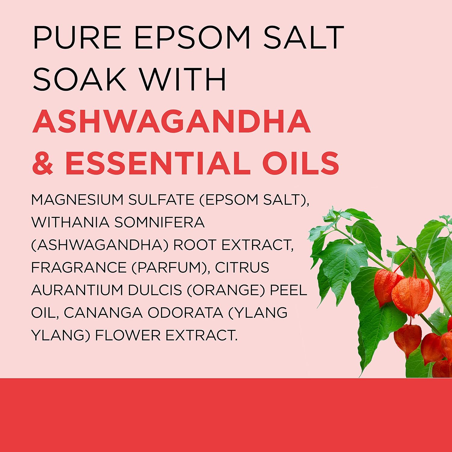 Dr Teal's Epsom Salt Magnesium Soak, Ashwagandha & Essential Oils, 3 lbs (Pack of 4)