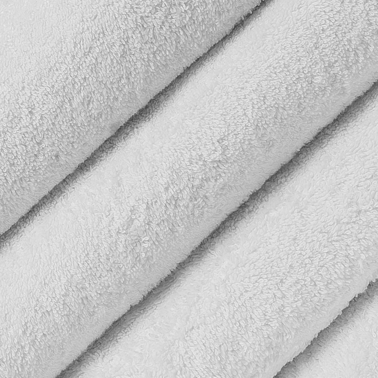 Classic Turkish Towels CTT - Premium 4 Piece Bath Towel Set, Made with 100% Turkish Cotton, Quick Drying, Highly Absorbent & Comfy Towels for Spa & Hotel | 27"x54" (White)