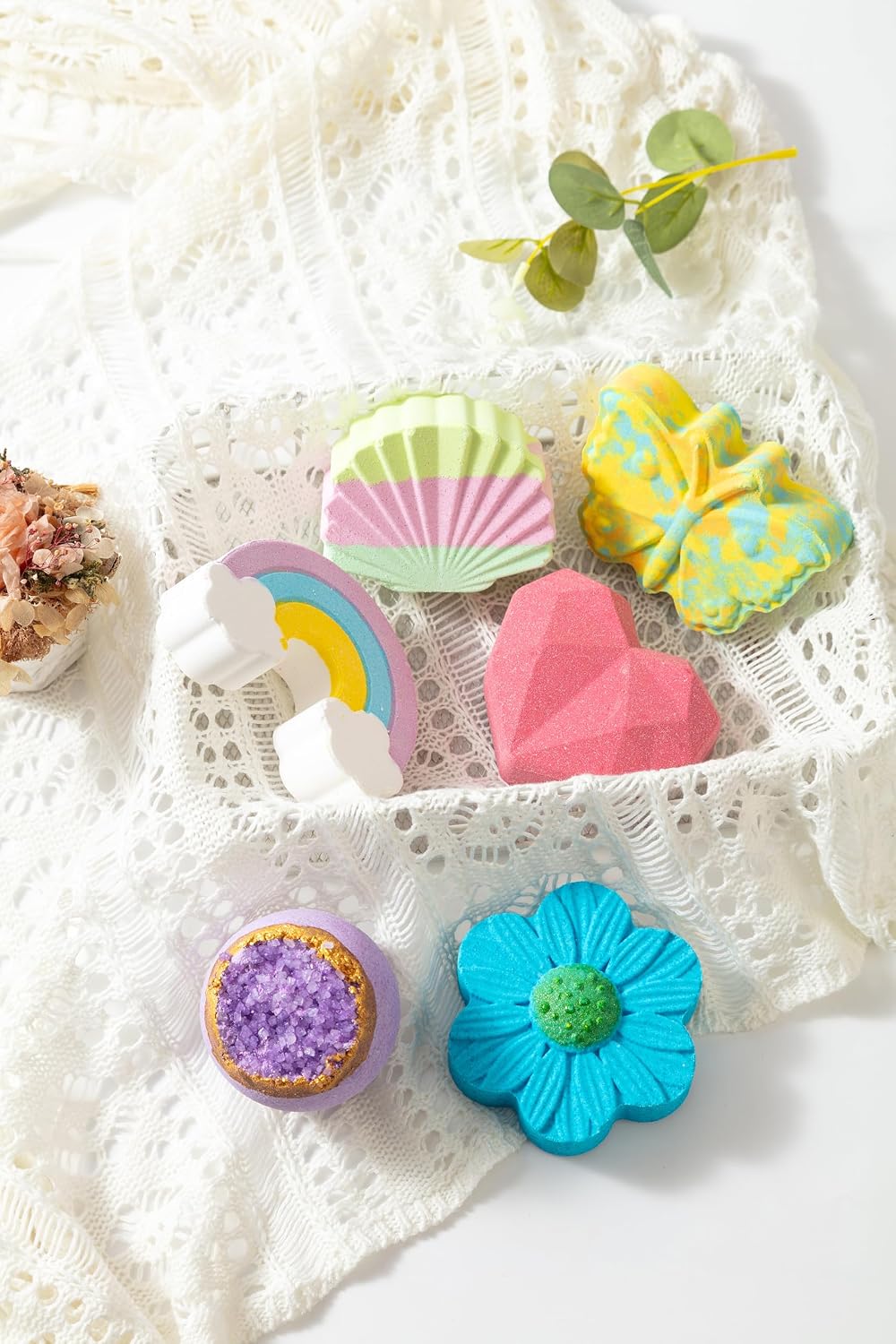 Bath Bombs Gift Set,6 Pcs XXXL (150 g) Bath Bombs, Rich in Essential Oil, Ideal Gift for Christmas,Birthday,Valentine's Day