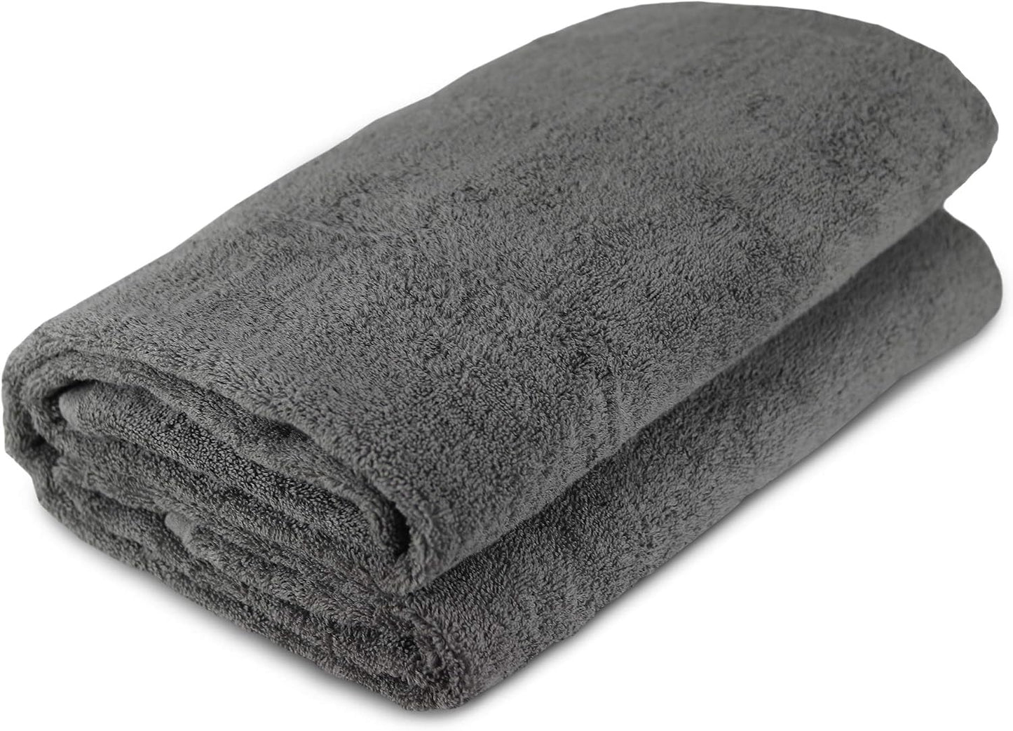 BC Bare Cotton Luxury Hotel & Spa Towel Turkish Cotton Oversized Bath Sheets - Gray - (40x80 inches, Set of 1)