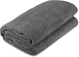 BC Bare Cotton Luxury Hotel & Spa Towel Turkish Cotton Oversized Bath Sheets - Gray - (40x80 inches, Set of 1)