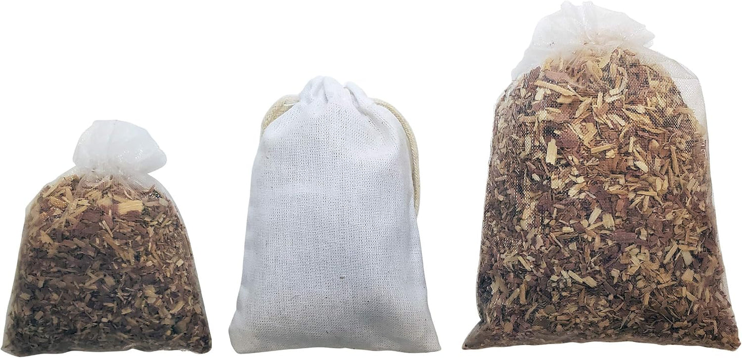 20 XL Cedar Sachet Bags, Nature's Natural Deodorizer, Home Fragrance, Fresh Western Red Cedar Chips, Sachet for Shoes, Clothes, Storage, Closet and Drawers. USA