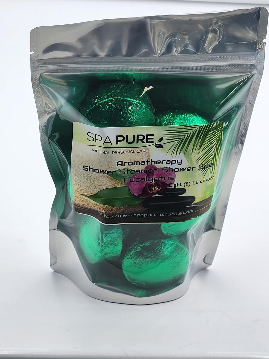 Eucalyptus Shower: Tablets/Steamers/Bombs Made with 100% Natural/Organic Essential Oils - Transform Your Shower - Transform Your Mood (8 Pack) Count of 1, Green