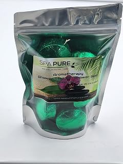 Eucalyptus Shower: Tablets/Steamers/Bombs Made with 100% Natural/Organic Essential Oils - Transform Your Shower - Transform Your Mood (8 Pack) Count of 1, Green