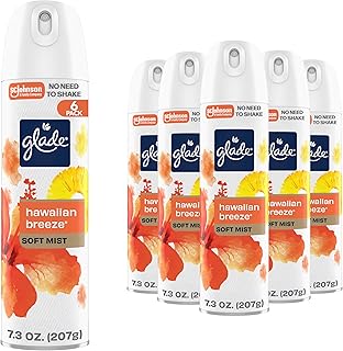 Glade Air Freshener Room Spray, Hawaiian Breeze Scent, Odor Fighting to Deliver Long Lasting Freshness, 7.3 Oz, 6 Count