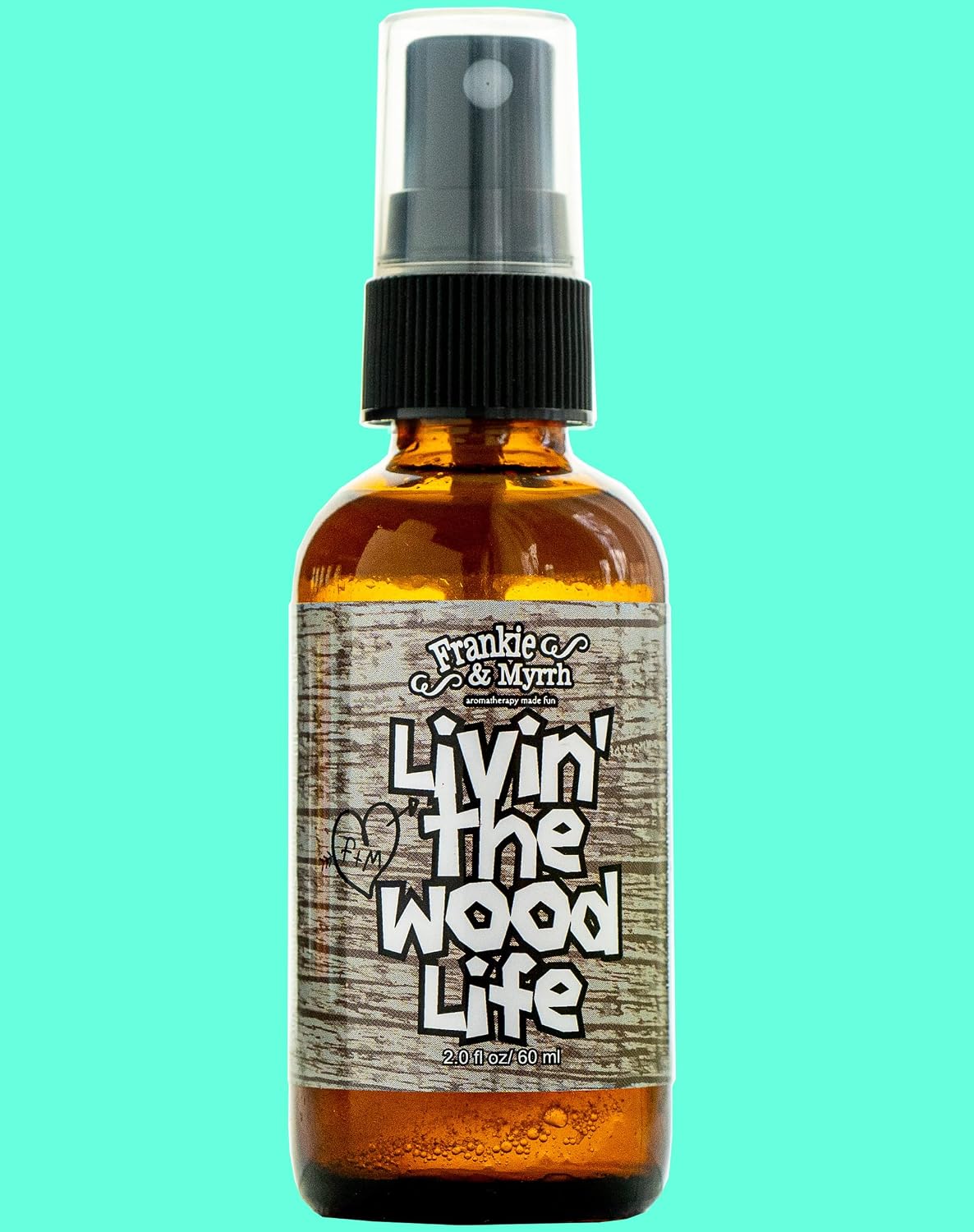 Frankie & Myrrh Livin' The Wood Life Aromatherapy Spray - Patchouli, Vanilla, Sandalwood, Cedar. Relaxation and Meditation Essential Oil Freshwater Mist. 100% Pure Oils.