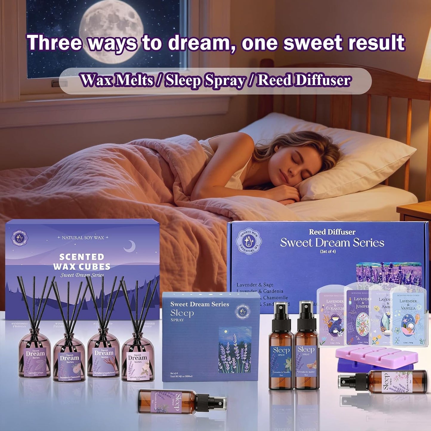 SCENTORINI Sleep Spray, 5.07 oz Pillow Spray with Lavender Essential Oil for Sleep Calming, 2 Pack Relaxing Aromatherapy Pillow Mist for Bedding, Liners, Sheets, Room Spray Air Freshener
