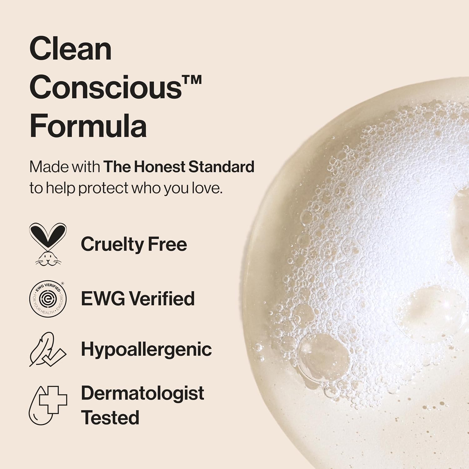 The Honest Company 2-in-1 Cleansing Shampoo Body Wash Gentle for Baby, Naturally Derived, Tear-free, Hypoallergenic, Lavender Calm, 18 fl oz