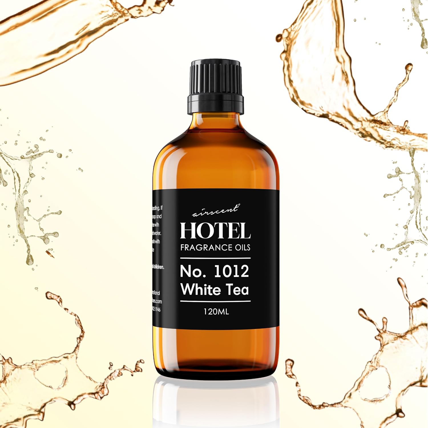 AirScent Hotel Diffuser Oil No. 1012 Inspired by The Renowned White Tea Hotel Scent - Premium Fragrance Oil for Ultrasonic and Waterless Diffusers and Crafting - 500 mL, 16.9 fl oz Bottle