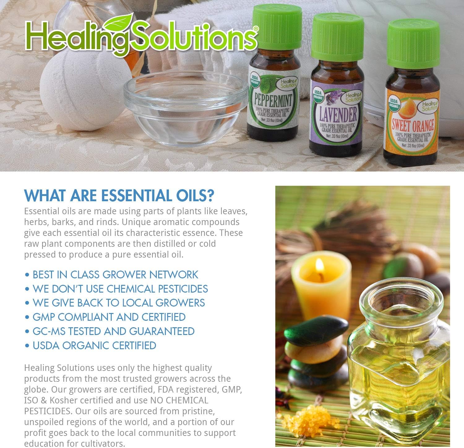 Healing Solutions Good Sleep Blend Essential Oil - 100% Pure Grade - 120ml - Aromatherapy Oil for Relaxation