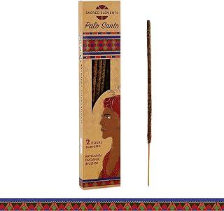 Sacred Element Organic Incense Sticks – Organic Scented Incense Sticks for Meditation, Yoga, Aromatherapy, Relaxation & Home Fragrance (10 Sticks, Palo Santo)