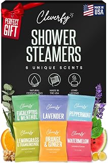 Cleverfy Shower Steamers Aromatherapy - Birthday Gifts for Women, Mom, Wife, Grandma, Her, Best Friend, Daughter, Sister, Teens & Girlfriend - 6 Tablets