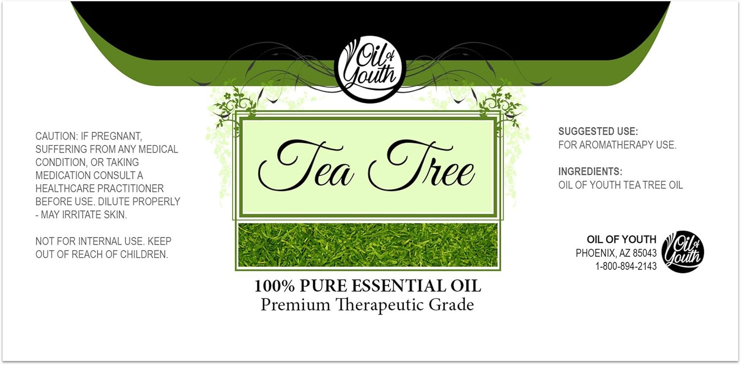 Oil of Youth Tea Tree Essential Oil - 8 Fluid Ounces Bulk