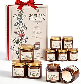 Scented Candles Set for Women Gifts, Soy Wax Candle 10 Pack, Long Lasting Aromatherapy Candles for Home, Birthday, Mother’s Day, Thanksgiving & Holidays