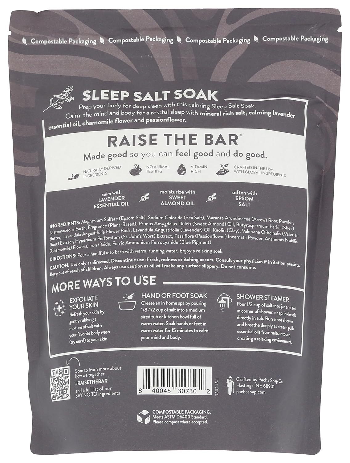Pacha Soap Sleep Salt Soak, 32 OZ
