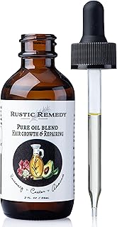 100% Organic, Cold-Pressed Rosemary, Castor and Avocado Oil | Growth & Frizz Repair Treatment (2 oz) | 100% Natural, Pure Oil for Dry Damaged Hair for Women and Men