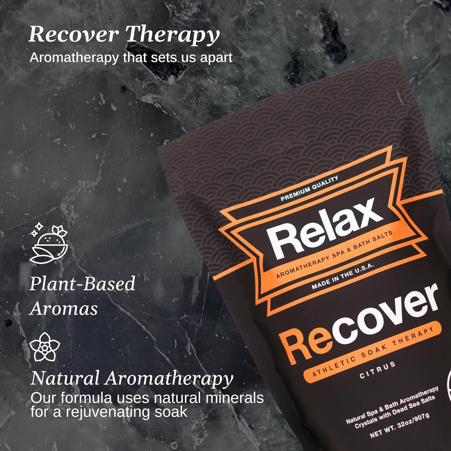 Relax Spa & Bath, Epsom & Dead Sea Salts, Aromatherapy Bath Salts for Hot Tub, Bath, or Spa, Infused with Magnesium, Recover Athletic Soak Therapy