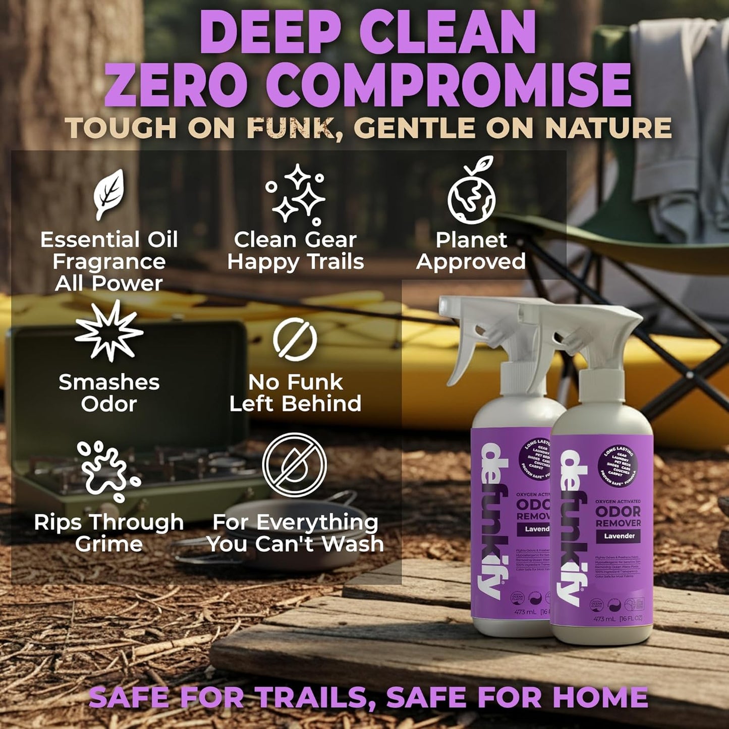 Fabric Freshener Spray, 32oz. 'Lavender' Odor Remover Spray. Shoe Deodorizer, Carpet Deodorizer, Odor Eliminator for Strong Odors Cleaning Supplies. ProvenSafe™ Fabric Freshener for Sensitive Gear