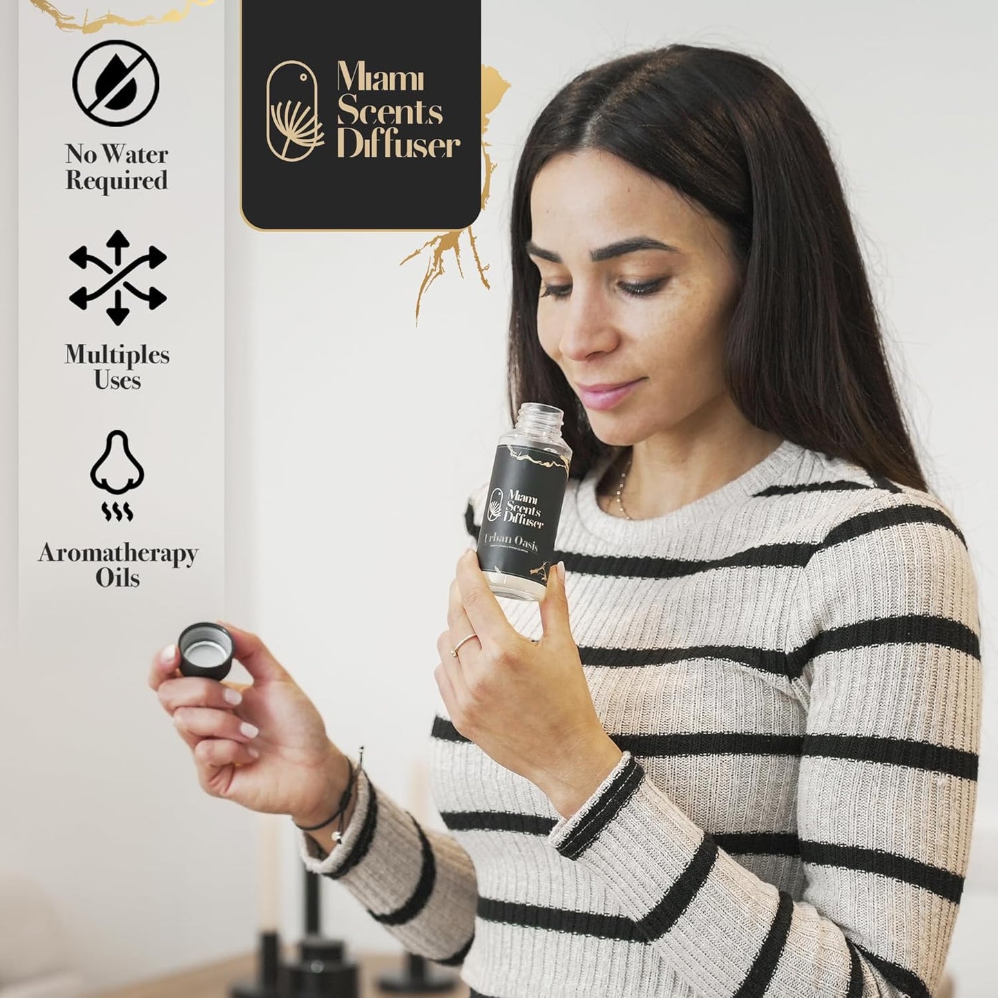 Urban Coast Essential Oil Refill Luxury Hotel Inspired - Long Lasting Aroma for Home & Commercial Diffuser - 120 ml Fresh Blend of Amber, Musk and Lemon, Scent for Spa Office Wellness Aromatherapy.