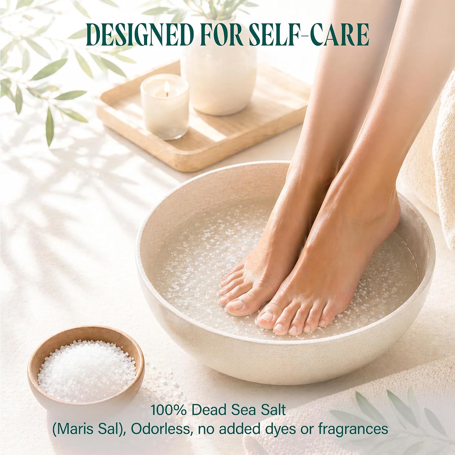 Ancient Seas Dead Sea Salt Bulk 25 lb, Fine Grain, USP Grade, Fragrance-Free Therapeutic Mineral Bath Salt for Soaking, Foot Soaks & Exfoliating Scrubs