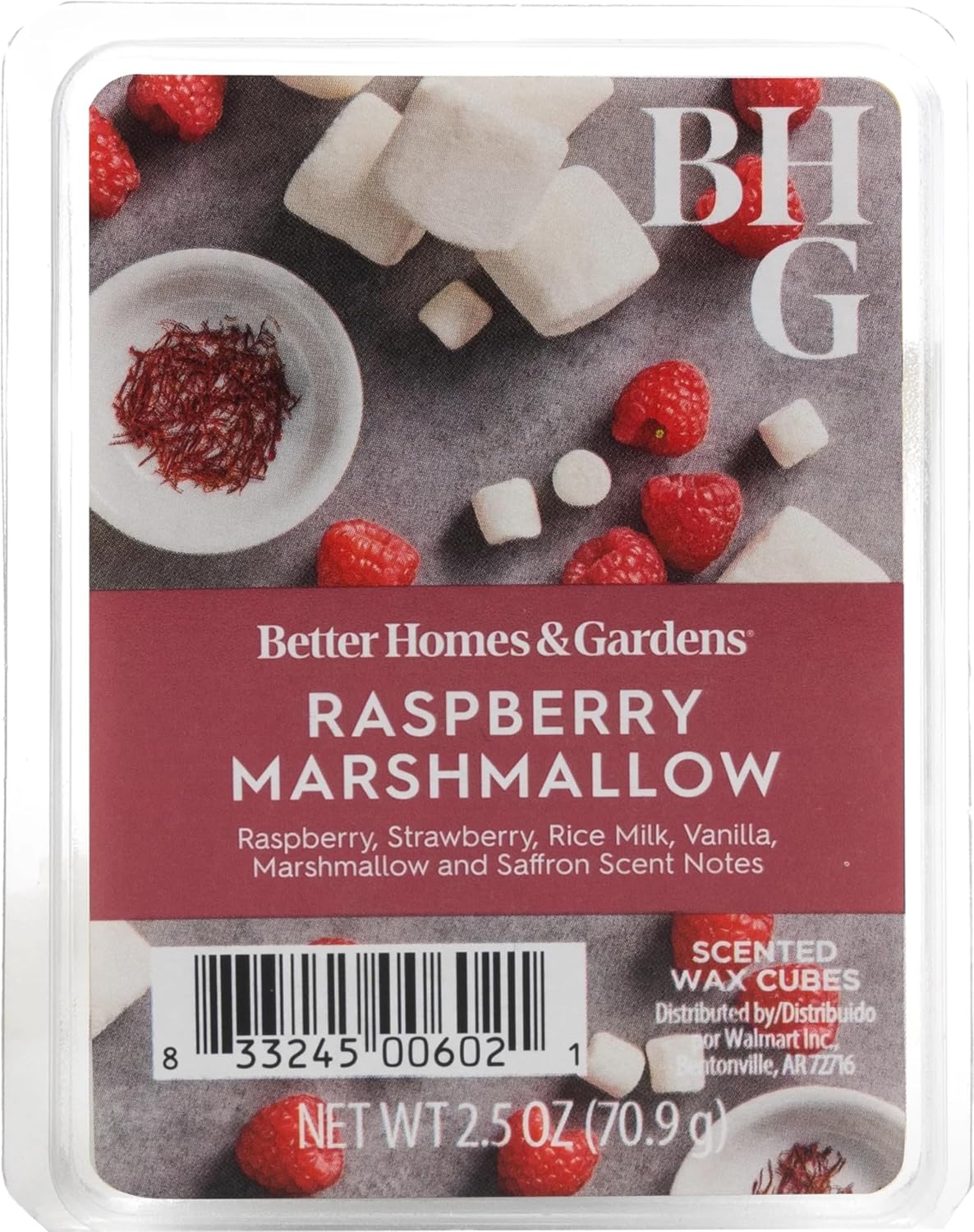 Better Homes and Gardens Scented Wax Cubes 2.5oz 2-Pack (Raspberry Marshmallow)