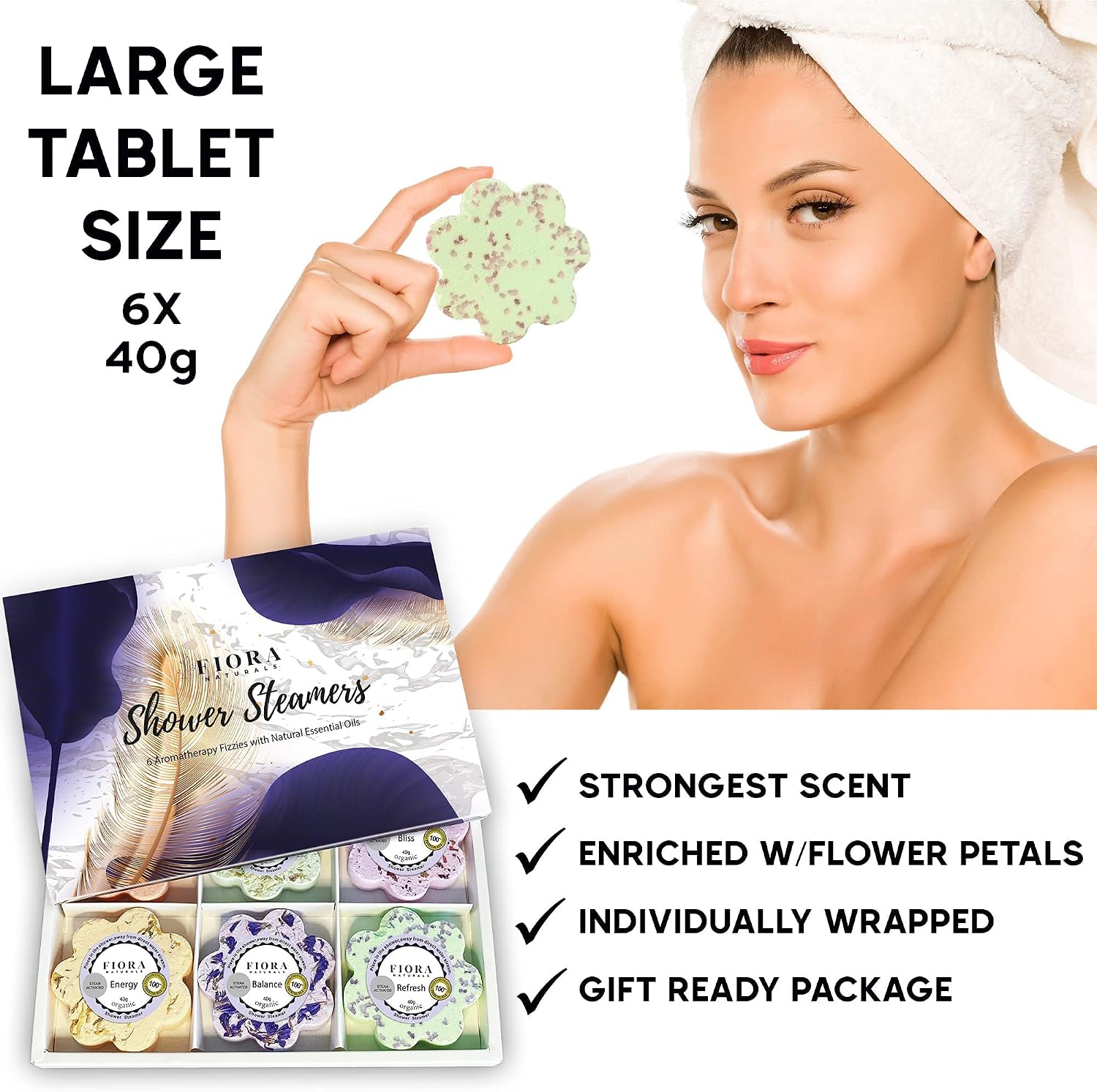 Shower Bombs Aromatherapy - Shower Steamers Vapor Tablets with Natural Essential Oils. Spa Shower, Body Scrub Exfoliator - 12oz Fresh Lemon Sugar Scrub Cubes w/Mango Butter & Shea Butter