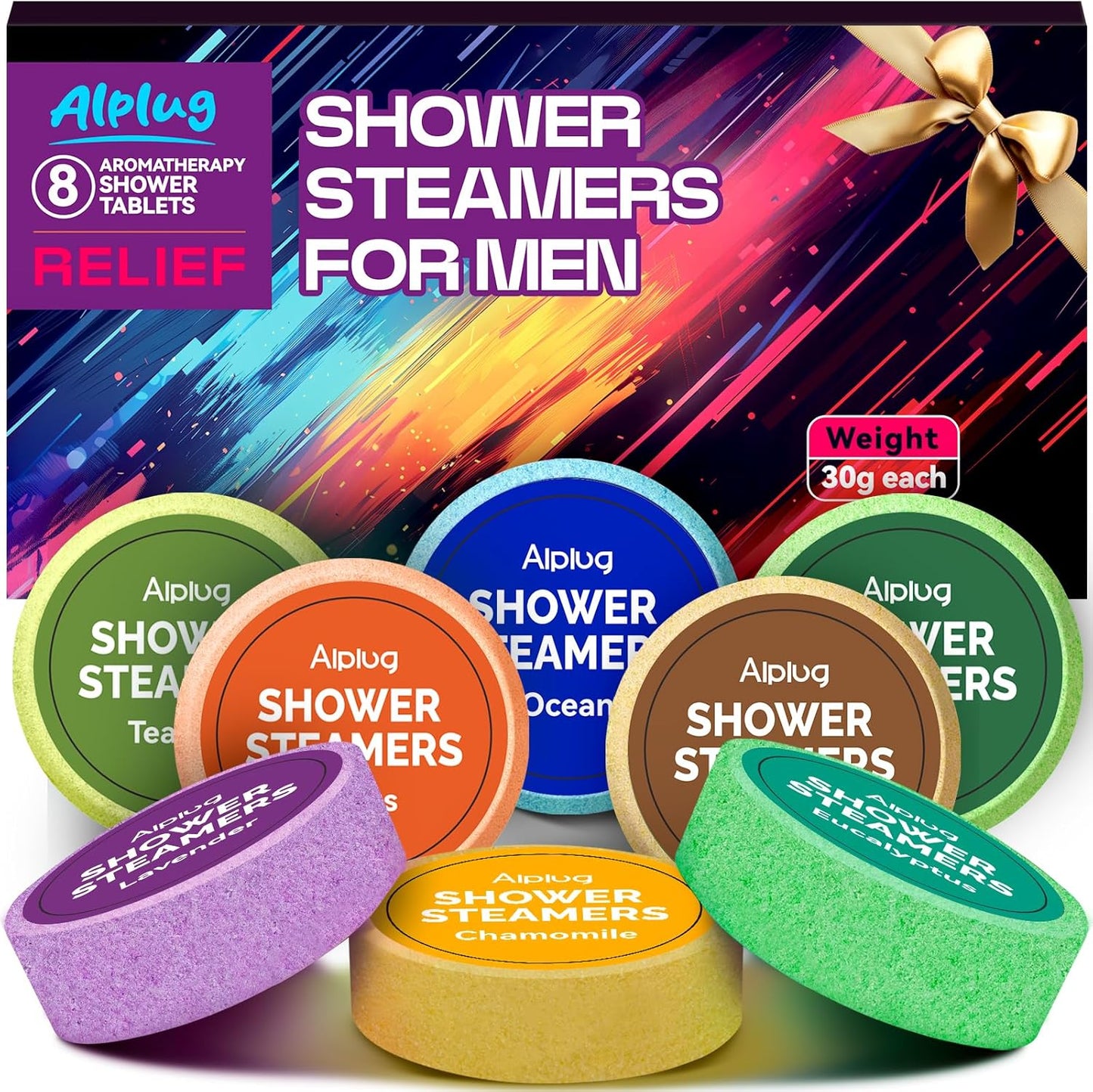 Shower Steamers for Men 8 Pack - Gifts for Men, Shower Bombs Aromatherapy with Essential Oils, Mens Gifts Ideas, Birthday Gifts for Him Dad Husband, Gifts for Mens Who Have Everything