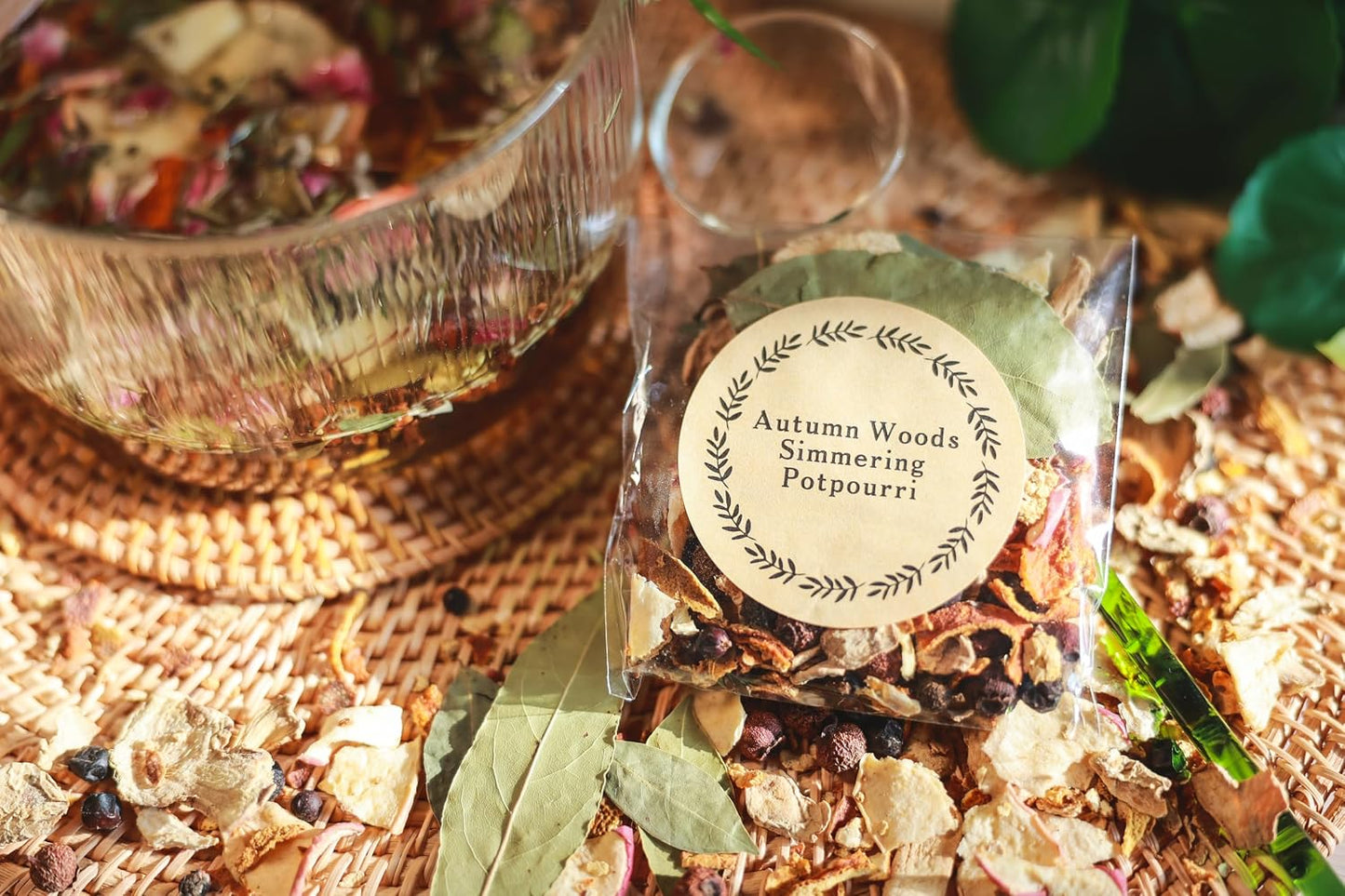 Winter Simmering Potpourri Kit – 10 Mini Bags of All-Natural Stove Top Scent Mix, Dried Fruit & Spice Blends for Cozy Home Fragrance, Set for Christmas, Mother’s Day & Housewarming