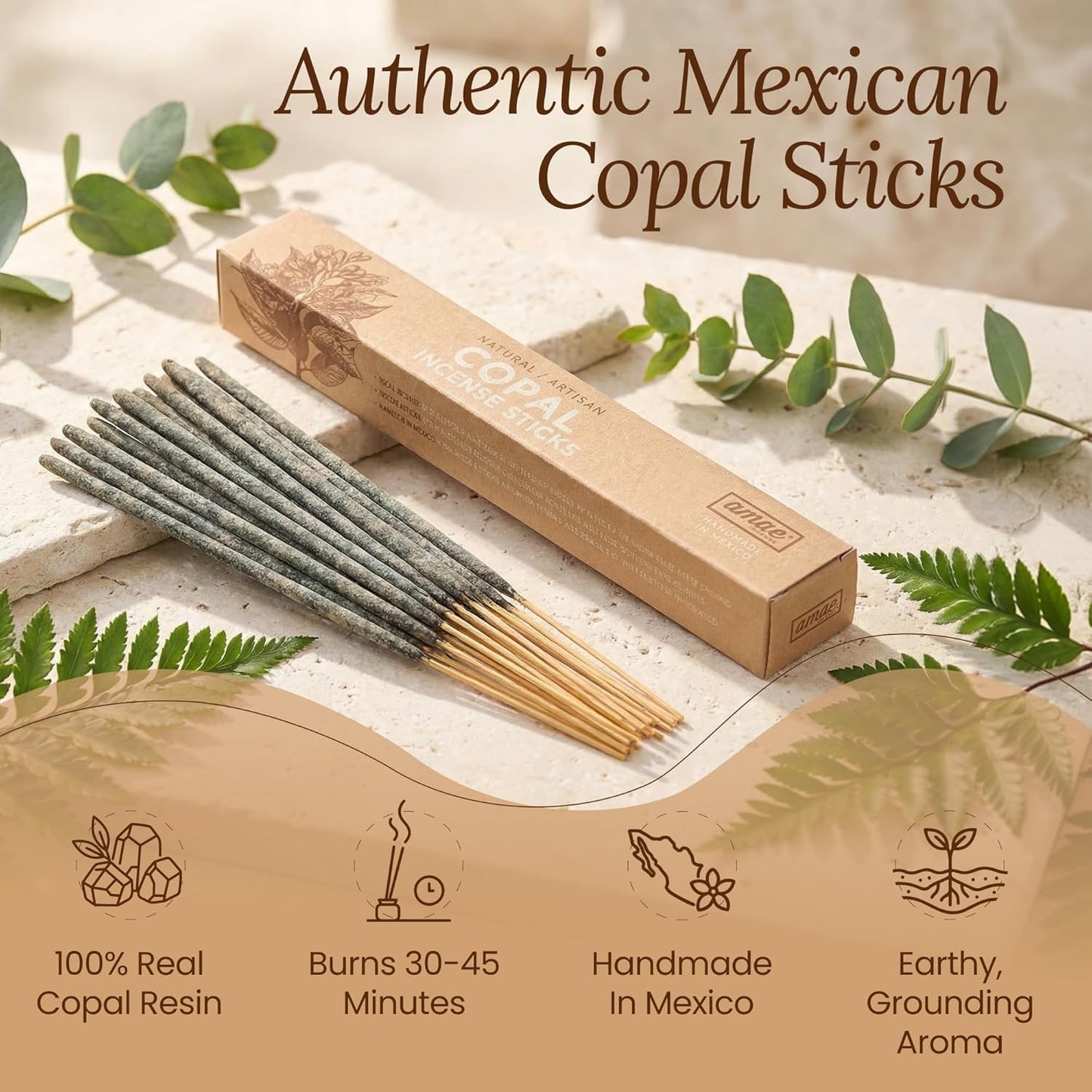 Copal Incense 40 Sticks: Big Bag, from México, Handmade