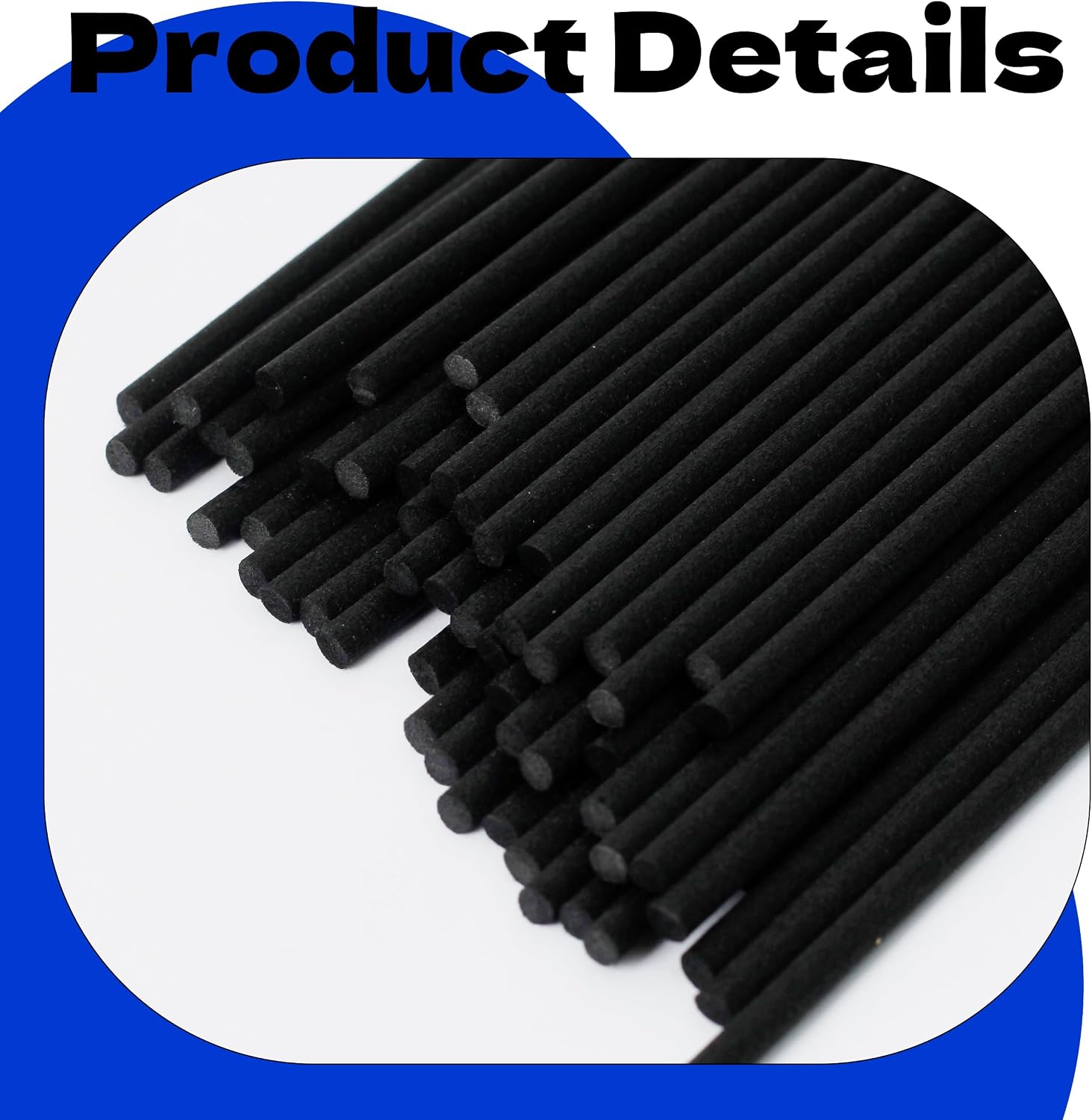 Black Fibre Reed Diffuser Sticks 20pcs 43cm x 5mm Black Fibre Reed Diffuser Sticks Thick Diffuser Reeds Sticks Diffuser Sticks for Diffuser Oils Fragrance Refill Fibre Reeds for Diffusers
