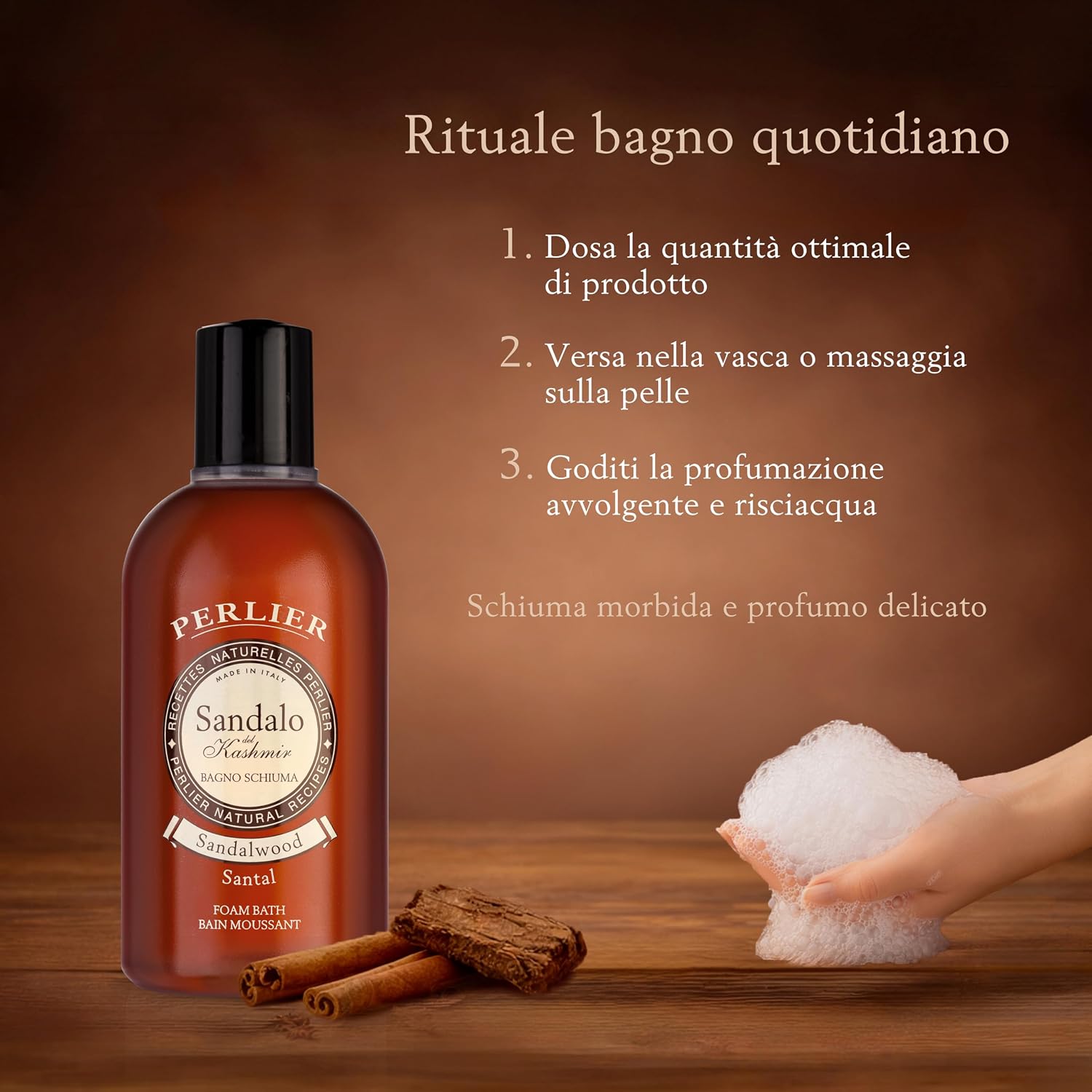 Perlier Foam Bath, Sandalwood, 16.9 fl.oz.