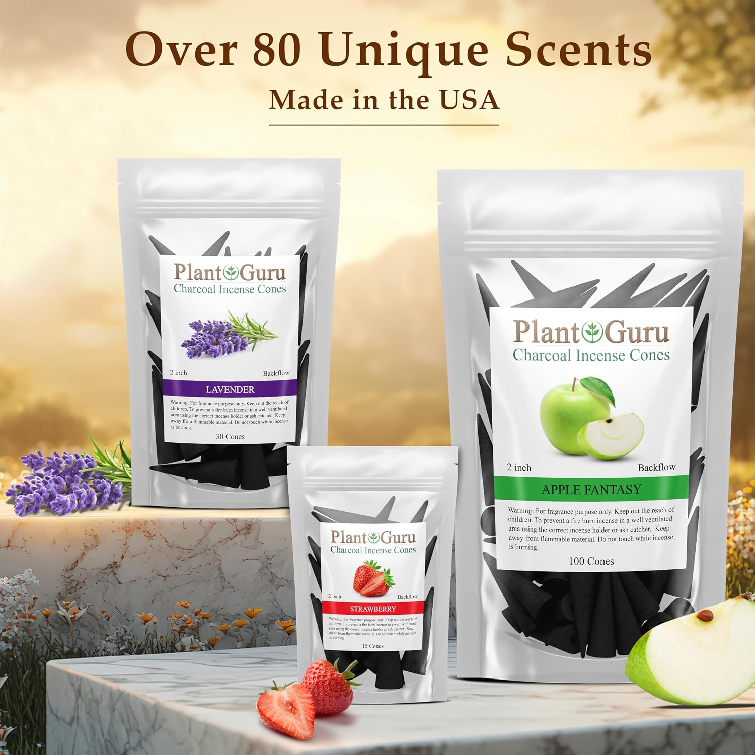 Dragons Blood Charcoal Incense Cones 2" BACKFLOW - 60 Pack Bulk - Natural Scented Cones Handmade Hand Dipped