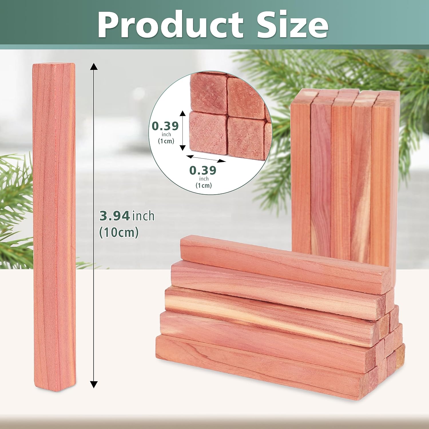 UNIVIVO Cedar Blocks for Clothes Storage, 100% Aromatic Red Cedar Wood Sticks Chips for Closet, Wardrobe, Drawers