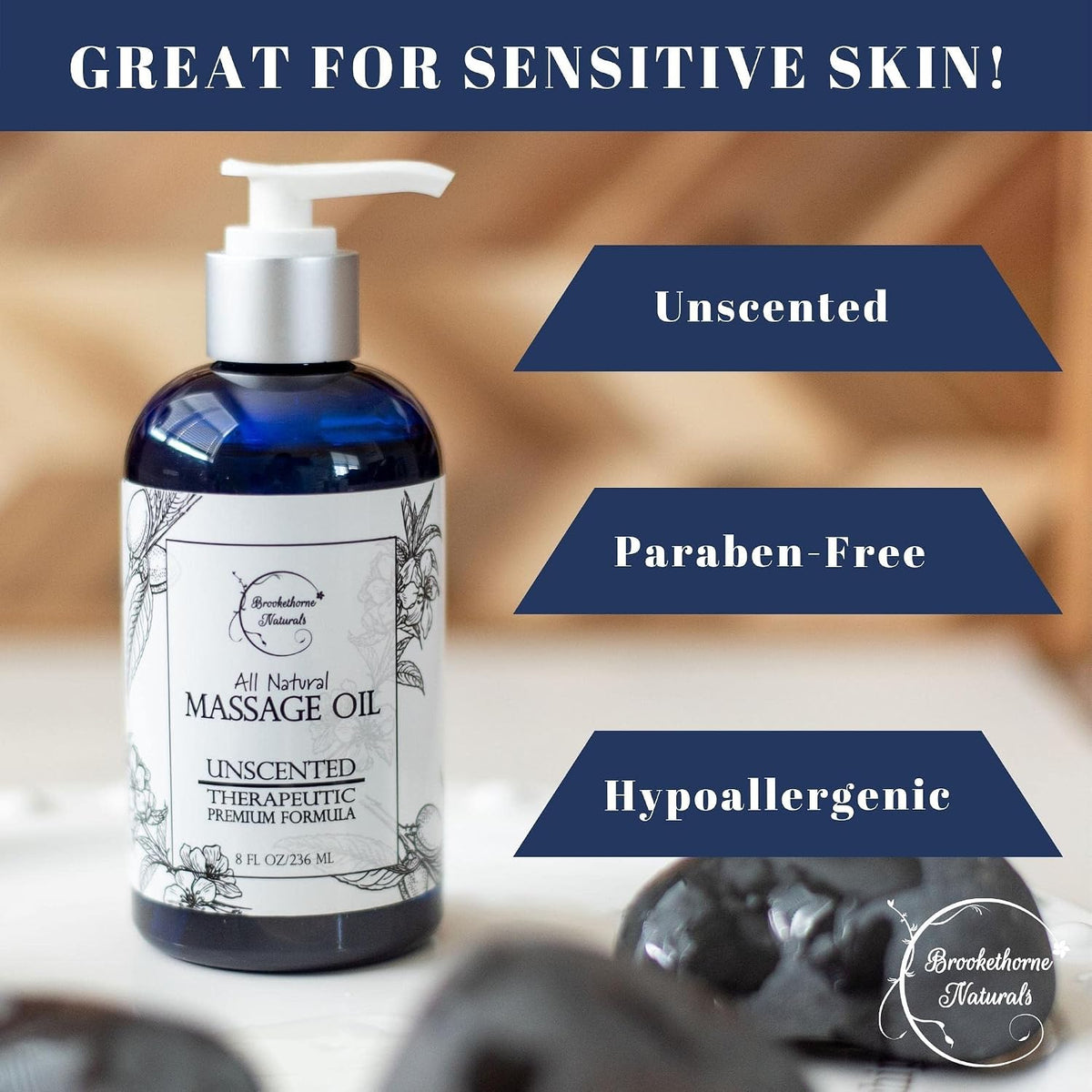 Unscented Massage Oil for Massage Therapy 8oz