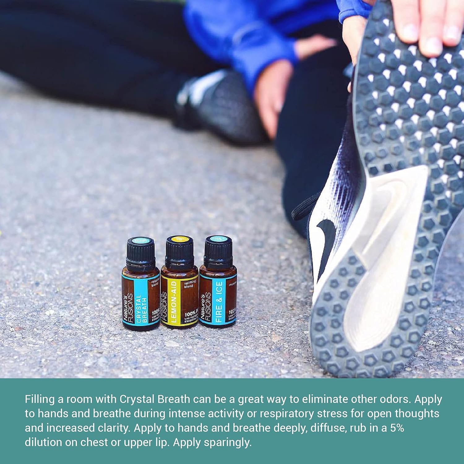 Nature's Fusions - Crystal Breath Therapeutic Essential Oil Respiratory Blend - 15 ml.