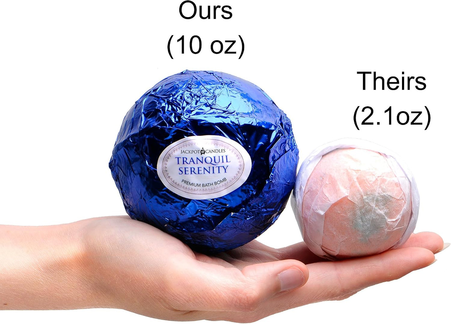 Tranquil Serenity Bath Bomb with Necklace Created with Crystal Extra Large 10 oz. Made in USA