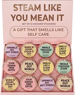 MESMOS 12 Assorted Shower Steamers Aromatherapy, Self Care Gifts for Women, Stress Relief Relaxation Spa Gifts, Spa Day Essentials Accessories, Self Care Set, Aromatherapy Shower Steamer for Women