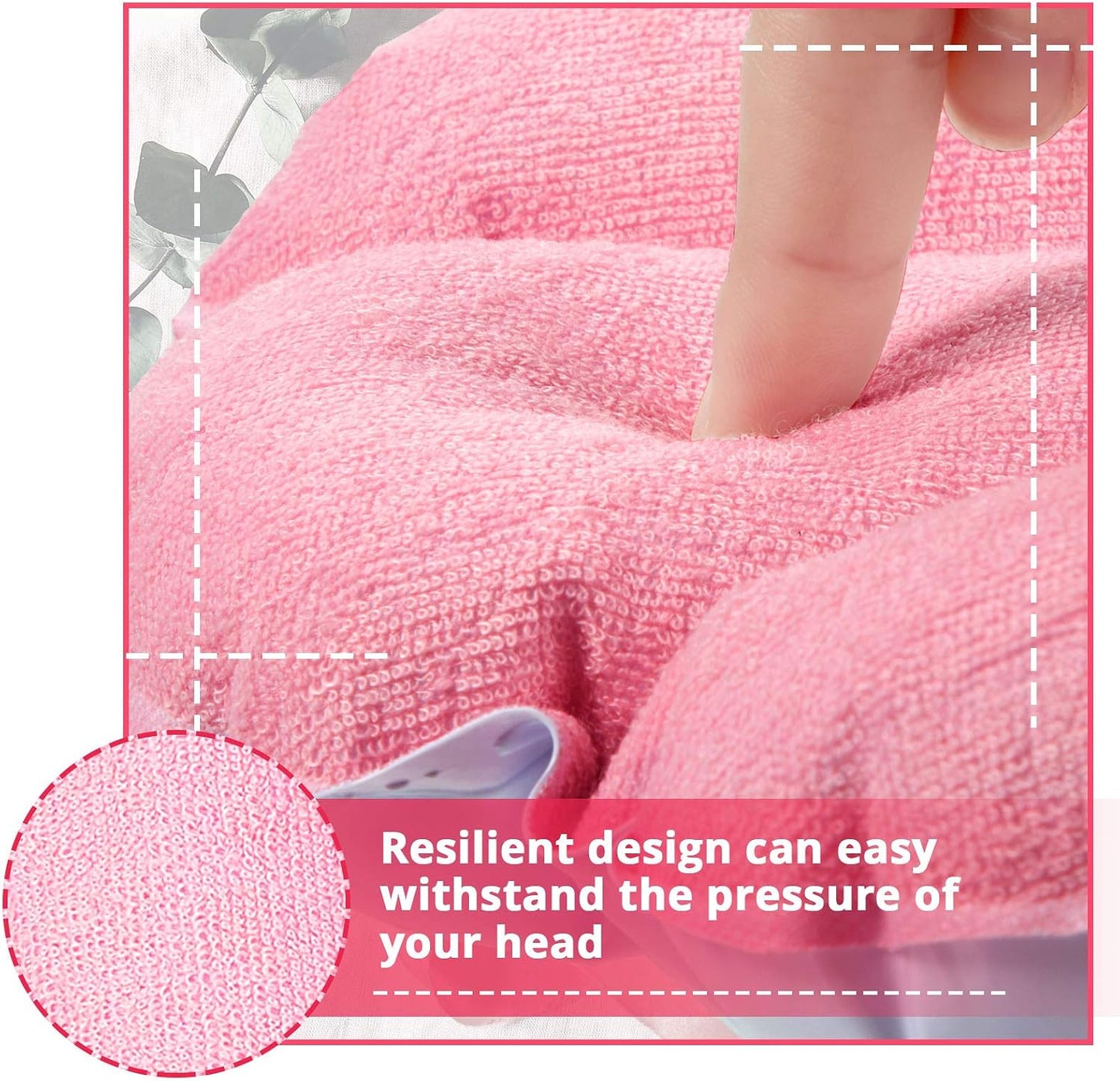 2 Pieces Inflatable Bath Pillow with Suction Cups, Terry Cloth Covered Bath Pillow Shell Shape Bathtub Spa Pillow Comfortable Soft Bath Cushion, Neck Support for Bathtub, Hot Tub, Home Spa Tub