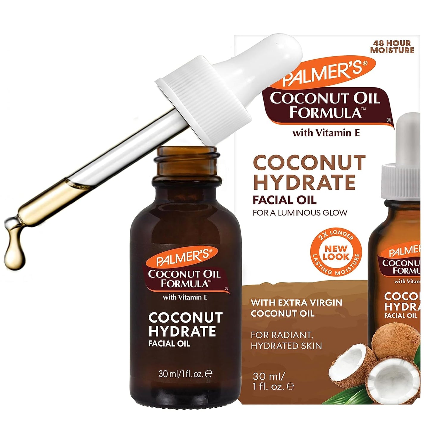 Palmer's Coconut Oil Formula Coconut Monoi Luminous Hydration Facial Oil, 1 Ounce