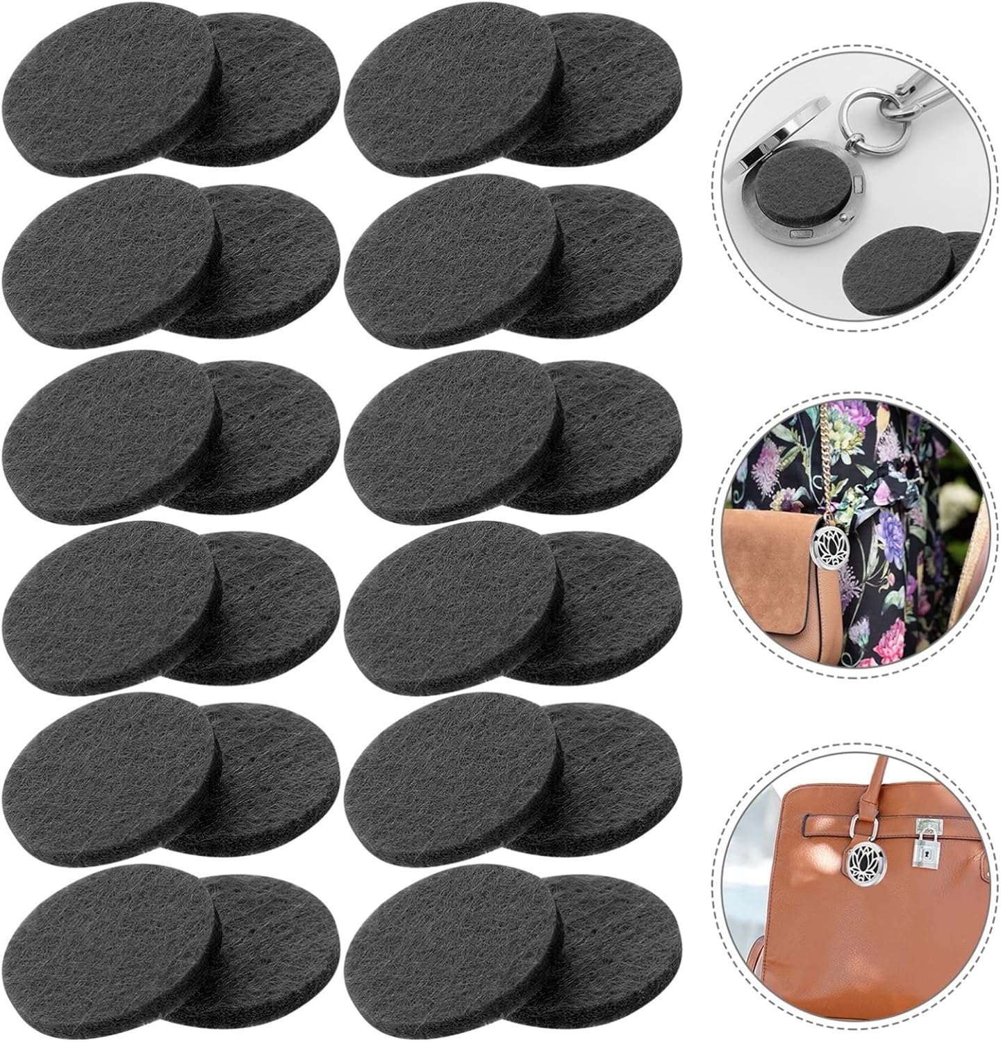 LIFKOME 100pcs Aroma Diffuser Pads Replaceable Essential Oil Cotton Refill Pads for Aromatherapy Lightweight Convenient for Home and Travel