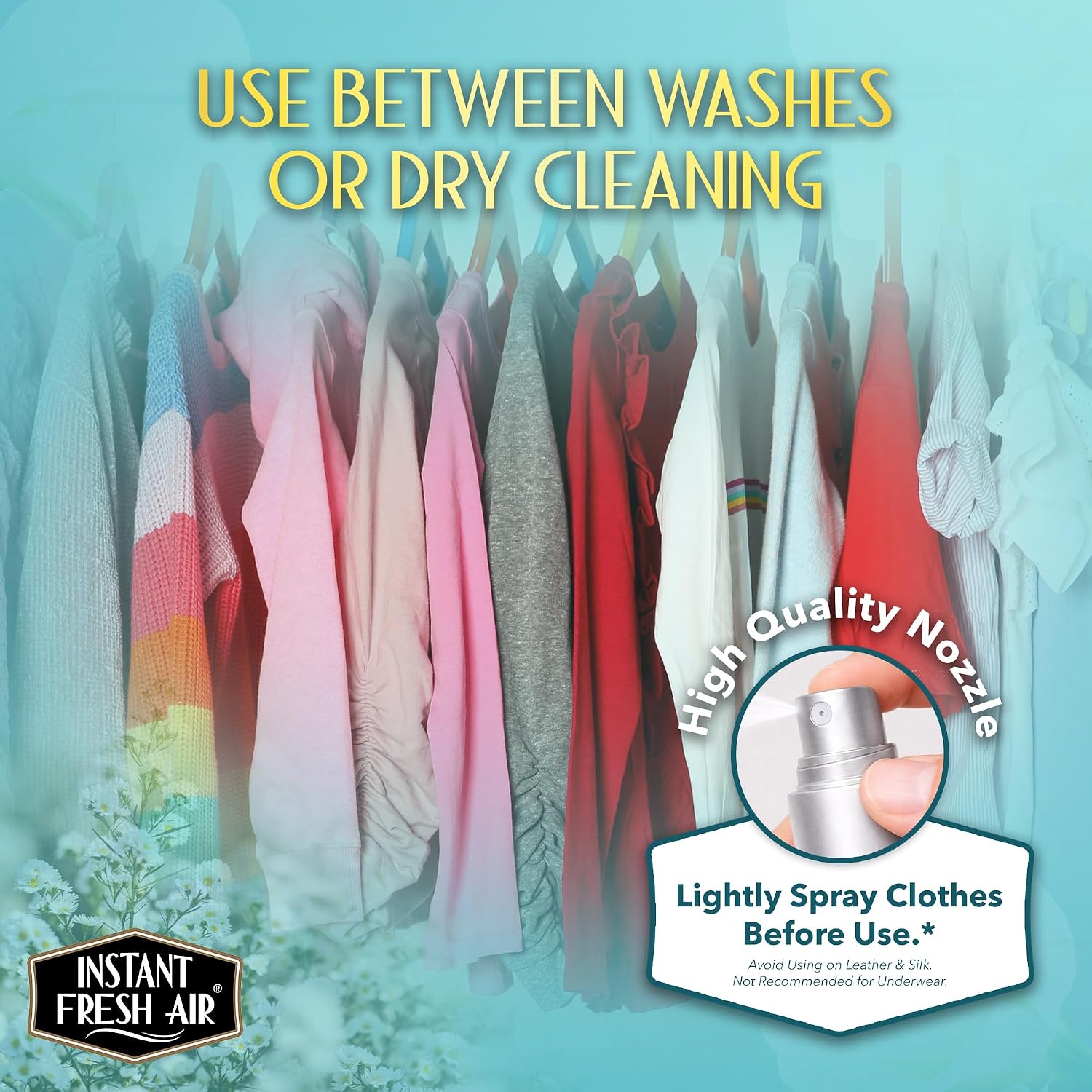 Fabric Freshener Spray & Deodorizer Odor Eliminator - Works Instantly with Noxban™ - Eco-Friendly Fabric Refresher & Odor Neutralizer - Safe for Garments, Linens, Bedding - Unisex